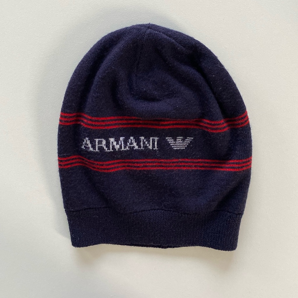 Armani Junior Boys Beanie Hat Warm Navy Blue